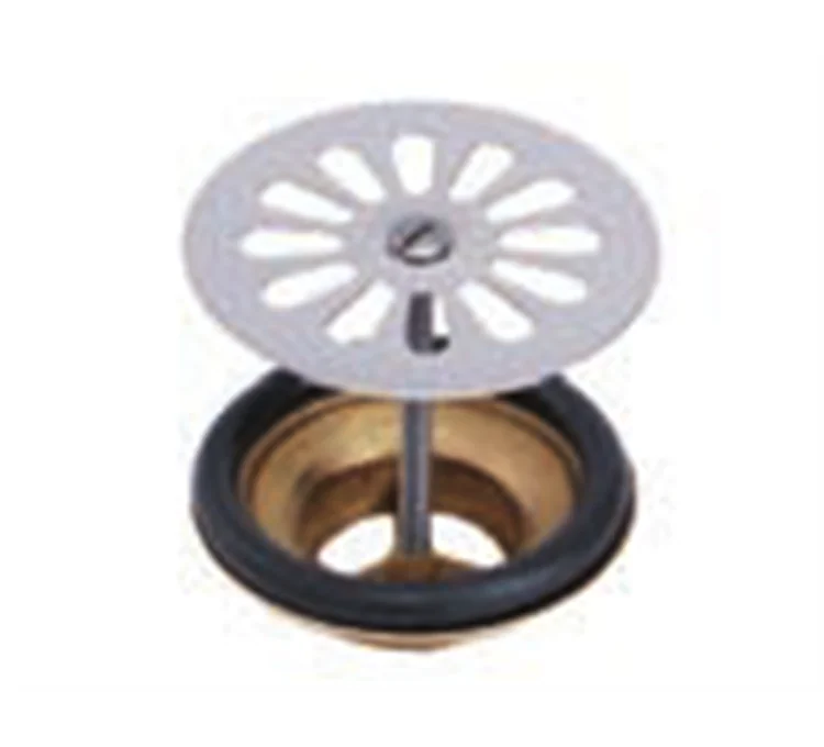 Sink drain with 1/2 brass grill