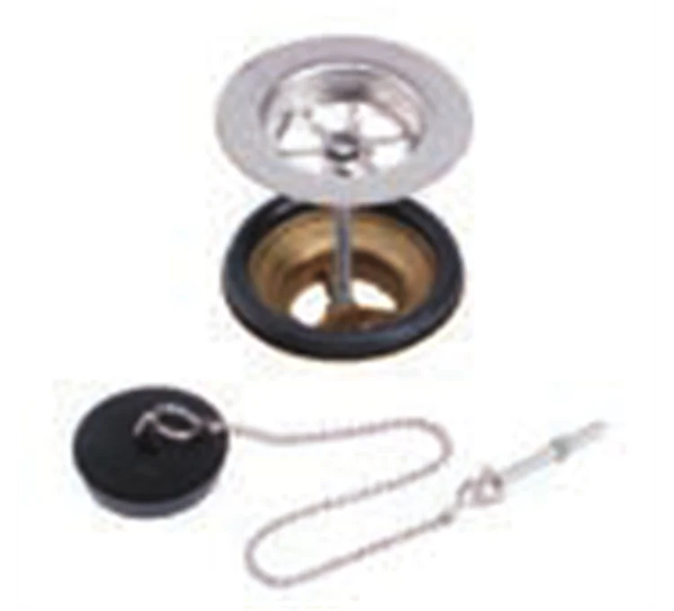 Bonde D'évier laiton à bouchon avec chainette