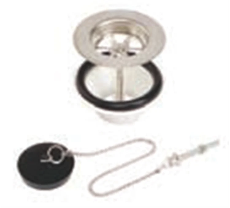 Polypropylene sink plug with chain