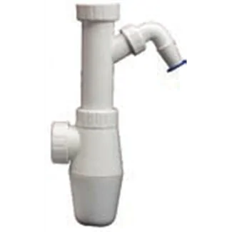 Here's the English translation:Adjustable polypropylene sink trap 1"1/2 with 3/4" male outlet