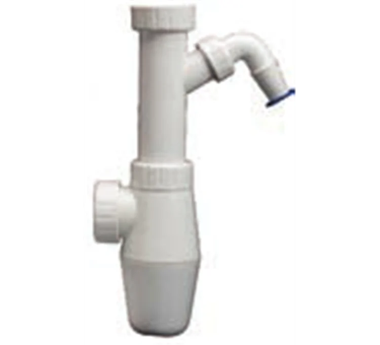 Sifón de fregadero de polipropileno 1"1/2 ajustable con toma para lavadora 3/4 Sifón de fregadero de polipropileno 1"1/2 ajustable con toma para lavadora 3/4