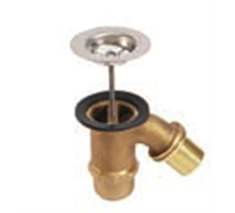 Sifone per lavandino in ottone 1"1/2 con uscita obliqua