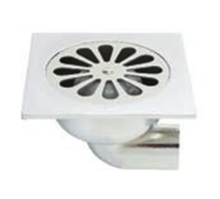 Bodenablauf aus Messing mit gebogenem Auslass