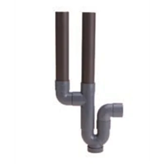 Horizontaler PVC-Siphon mit doppeltem drehbarem Einlass