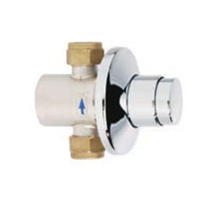 Push-button timed shower valve for recessed installation Push-button timed shower valve for recessed installation