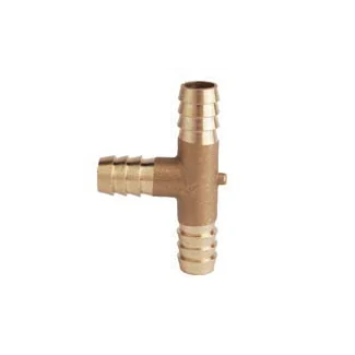 T-connector with ribbed ends for pipes.